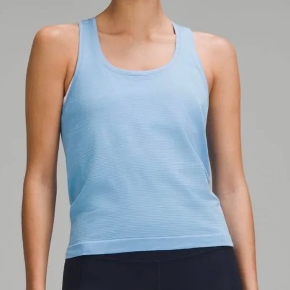 lululemon swiftly tech tank aero blue - 18